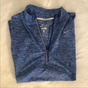 XL Blue  3/4 zip Nike Dri-Fit pullover